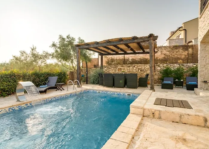 New With Swimming Pool, Olive Grove And Sea View By Traveler Tourist Agency Krk Id 2201 Brzac