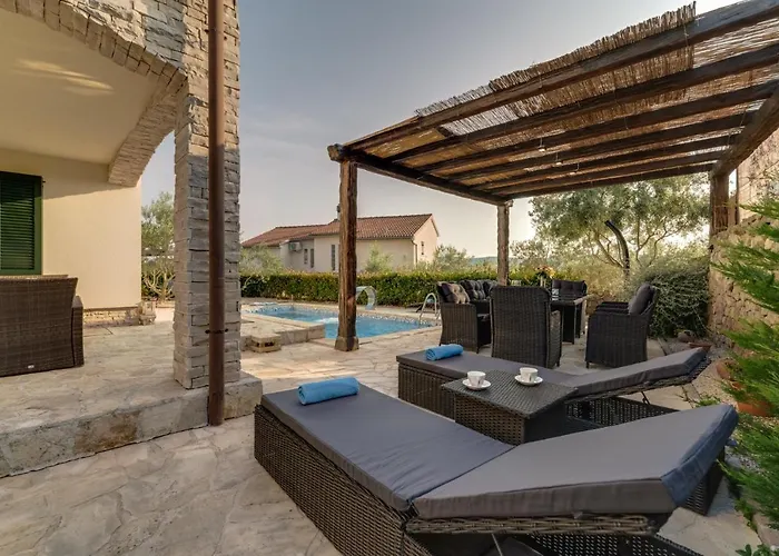 New With Swimming Pool, Olive Grove And Sea View By Traveler Tourist Agency Krk Id 2201 Villa