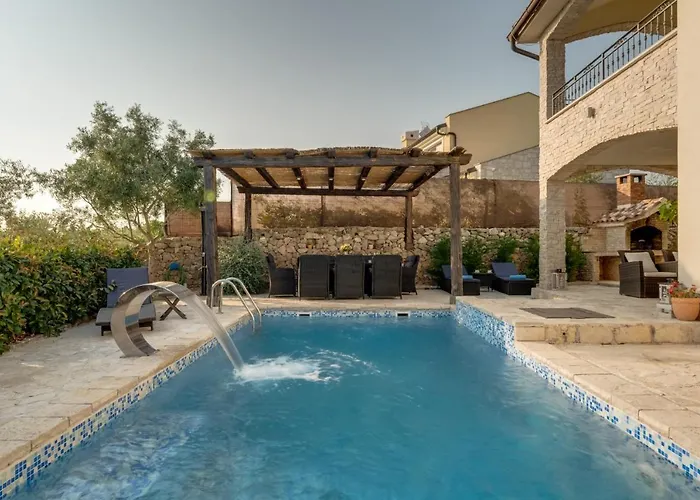 New With Swimming Pool, Olive Grove And Sea View By Traveler Tourist Agency Krk Id 2201 * Brzac