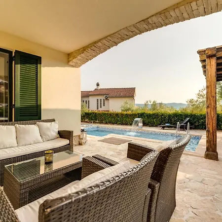 Vila New With Swimming Pool, Olive Grove And Sea View By Traveler Tourist Agency Krk Id 2201 Brzac
