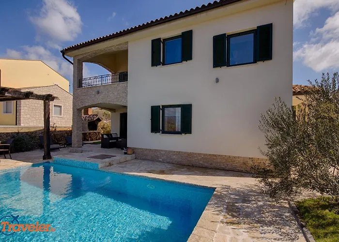 Βίλα New With Swimming Pool, Olive Grove And Sea View By Traveler Tourist Agency Krk Id 2201 *